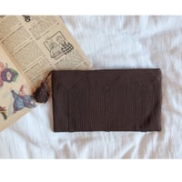 1940s Brown corde clutch purse[E-11]