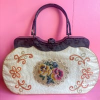 1950s Marble Plastic Frame Handbag [E-59]