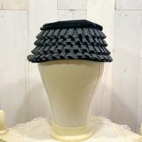 1950s Velvet Tiered Ruffle Hat[I-5]
