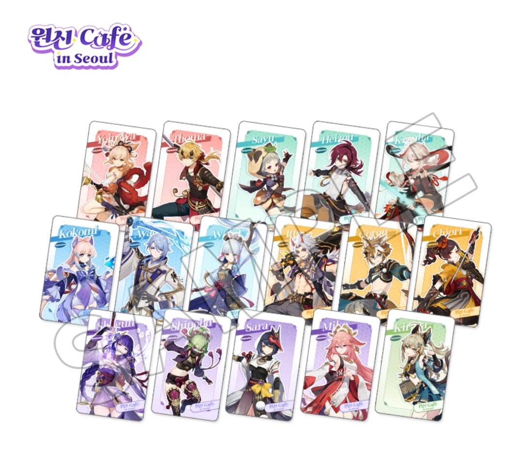 原神 韓国 ソウル cafe 引越し カフェ ランダムフォトカード 原神 韓国 ソウル cafe 引越し カフェ ランダムフォトカード