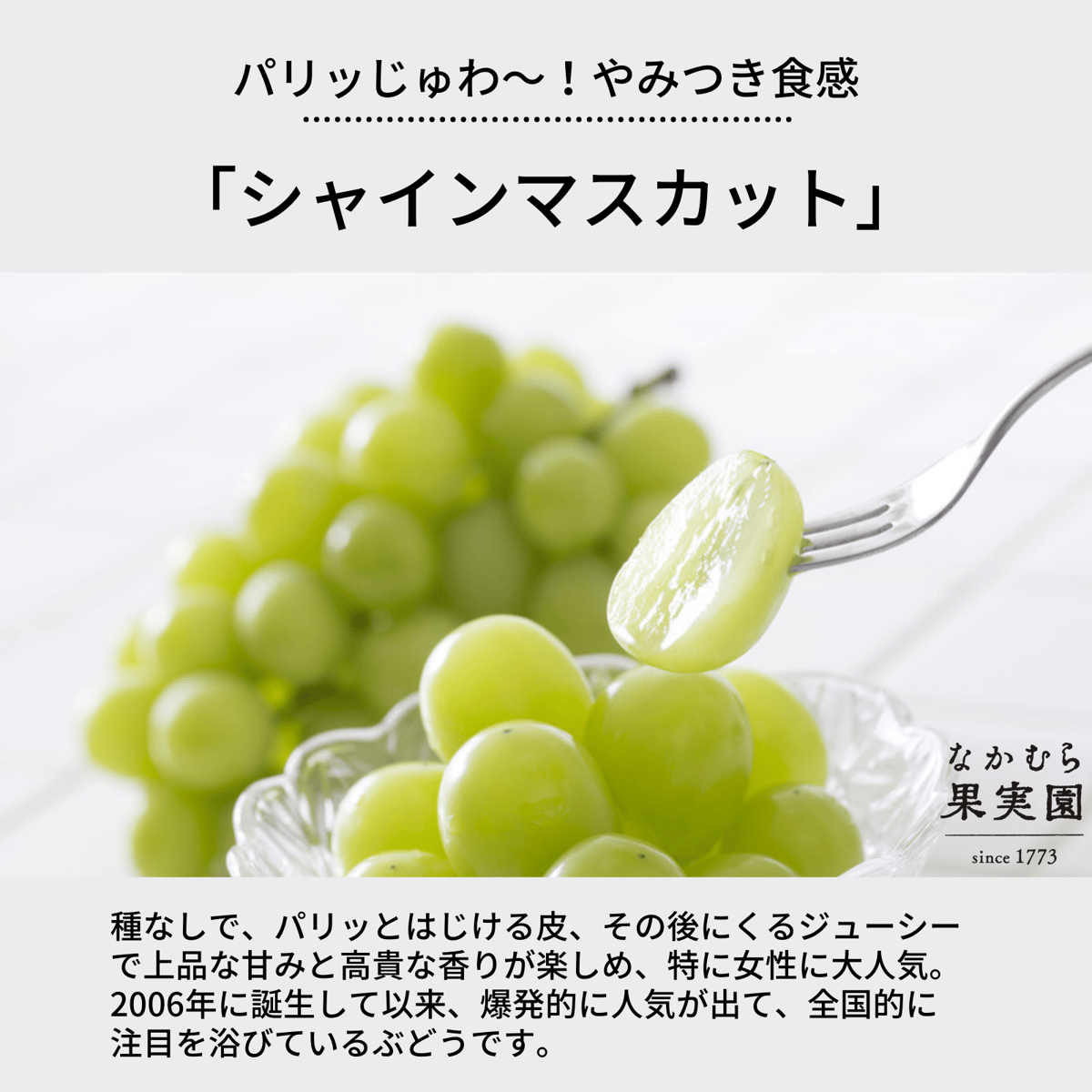 【シャインマスカット】1房プレミアム(約450g)