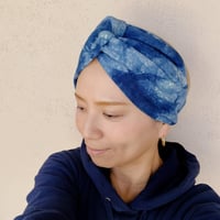 藍染トリプルガーゼターバン