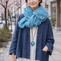 藍染大判楊柳ストール