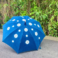 藍染め　おしゃれな日傘