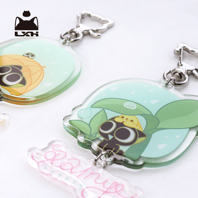 羅小黒戦記 雨の日アクリルキーホルダー（葉） | TEAMJOY