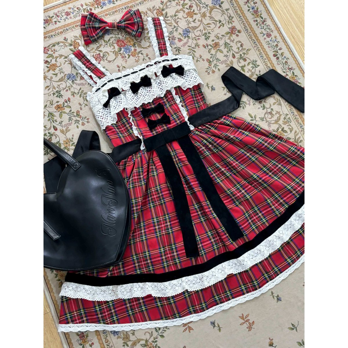 White Tea Dollyジャンパースカート レッド | tulle オンラインストア