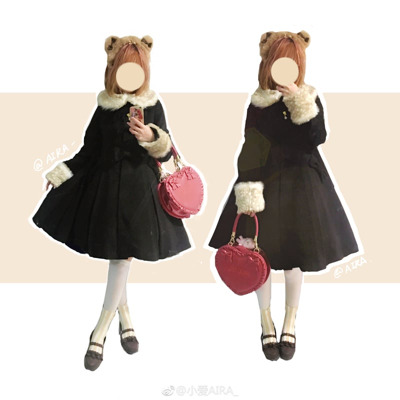 バンビファーロングコート ブラック | tulle オンラインストア