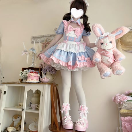 Sweet maid Lolitaワンピース  サックス