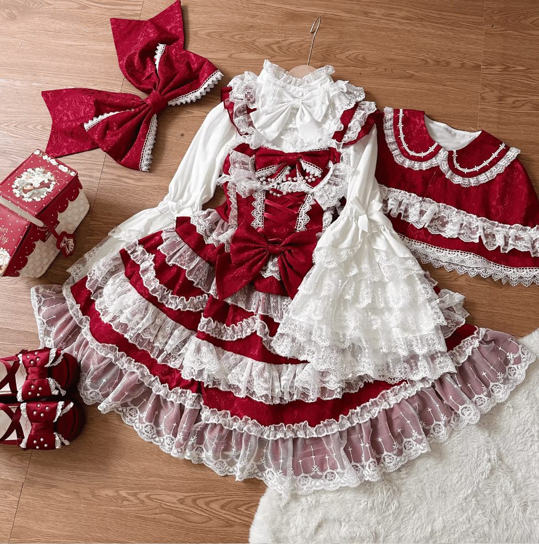 Tea Party Princessジャンパースカート ワイン | tulle オンラインストア