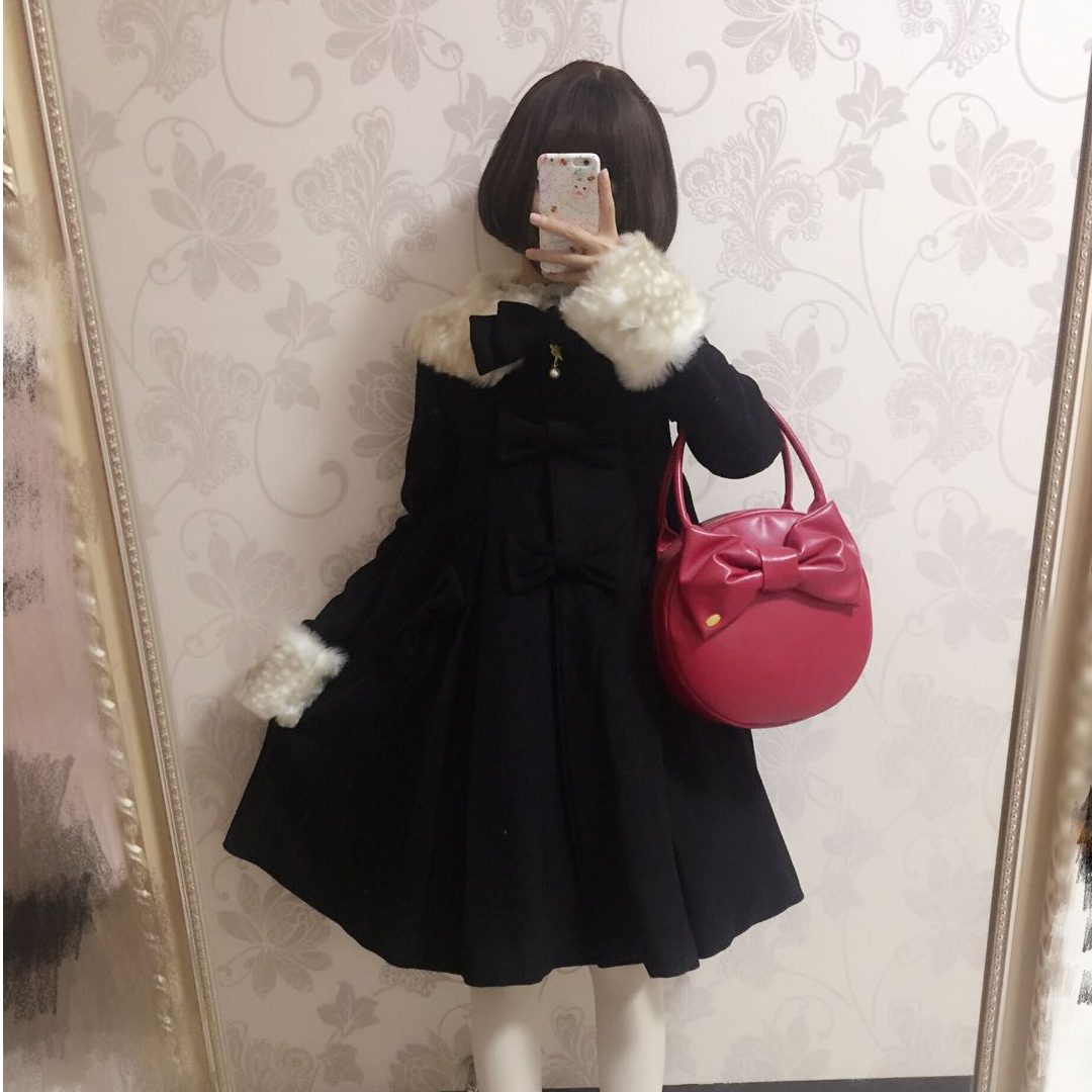 バンビファーロングコート ブラック | tulle オンラインストア