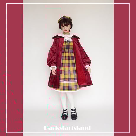 Velvet Antiquedoll ケープ付きコート ワイン／select