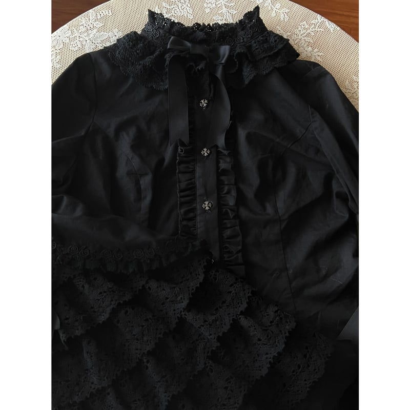 薔薇人形ブラウス ブラック／select | tulle オンラインストア