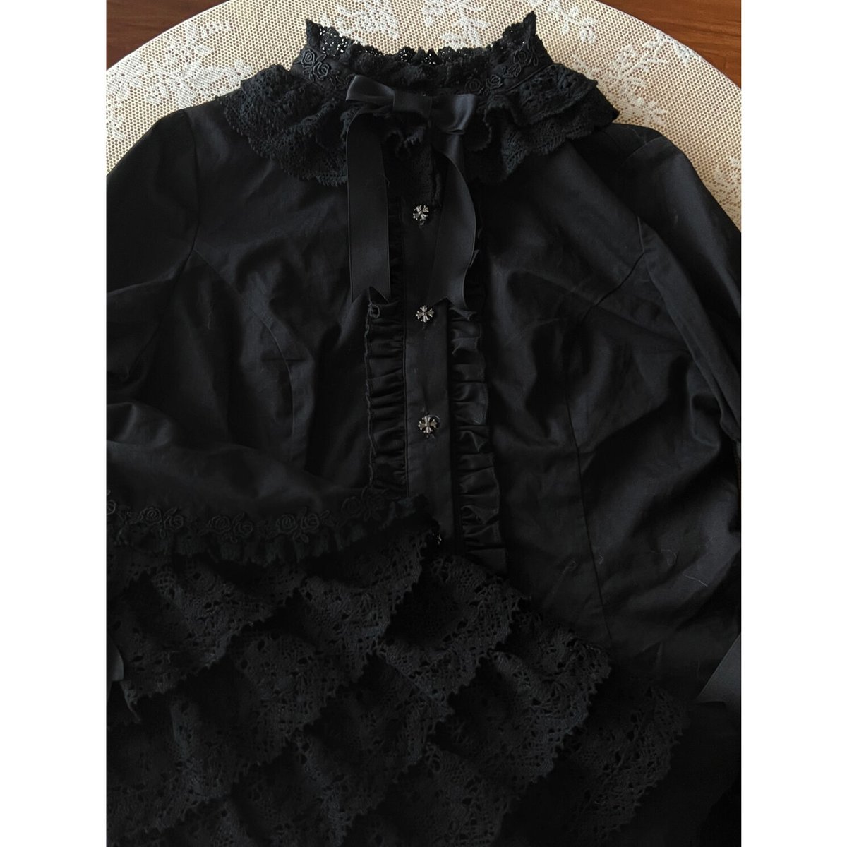 薔薇人形ブラウス ブラック／select | tulle オンラインストア