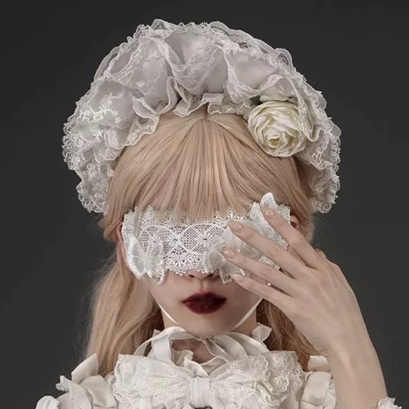 Glazed Flower Banquet ハーフボンネット ホワイト | tulle オンラ