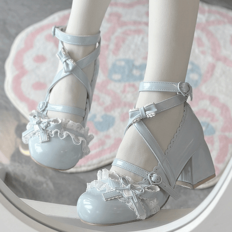 Windbell Starレーシーストラップシューズ  サックス