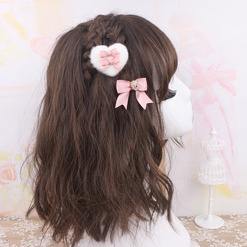 ふわふわハート&リボンクリップset 7色 | tulle オンラインストア