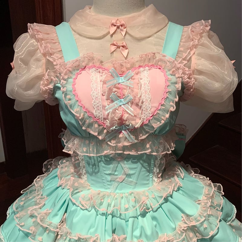 Fancy color ショート丈ジャンパースカート ミント/select Fancy color ショート丈ジャンパースカート ミント/select
