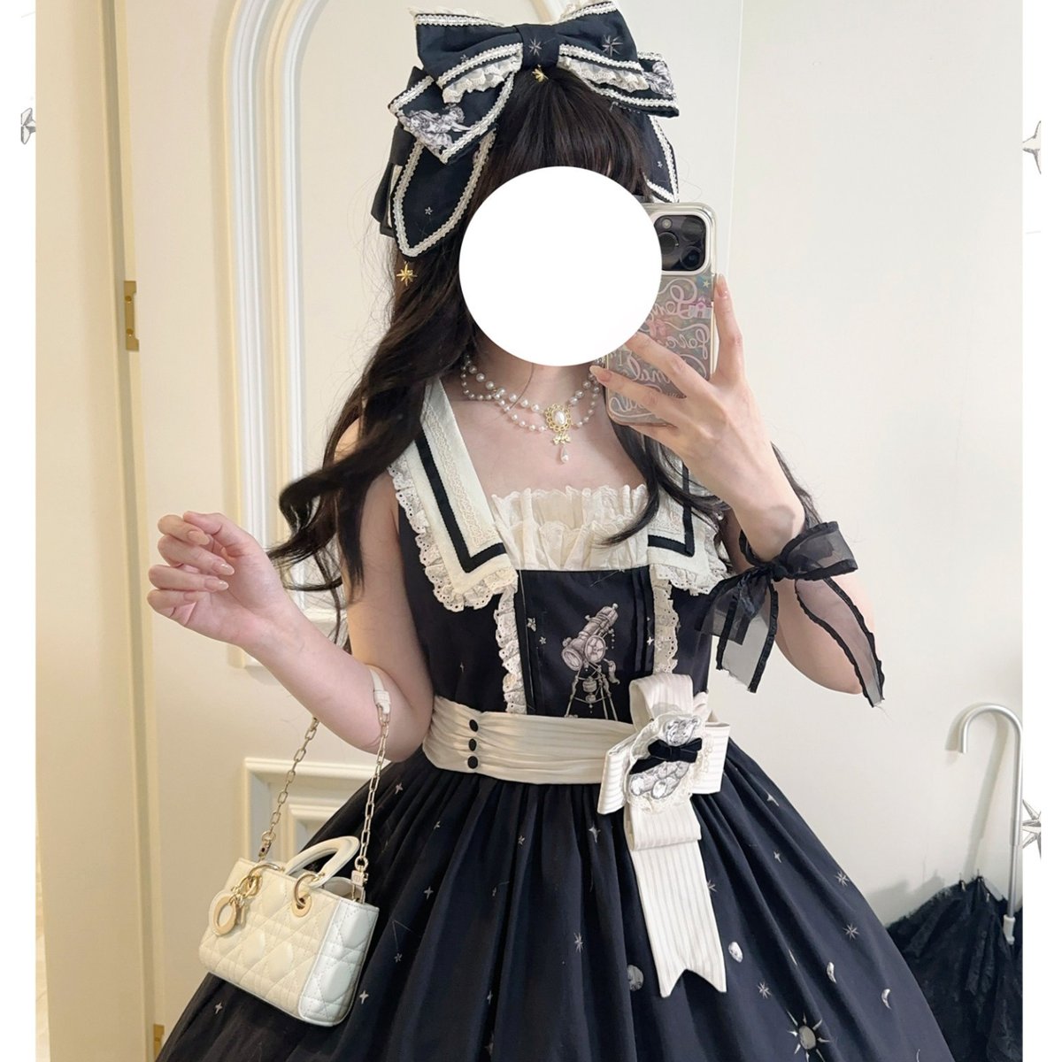 Antique Star wish セーラーカラージャンパースカート ミドル丈 | tulle
