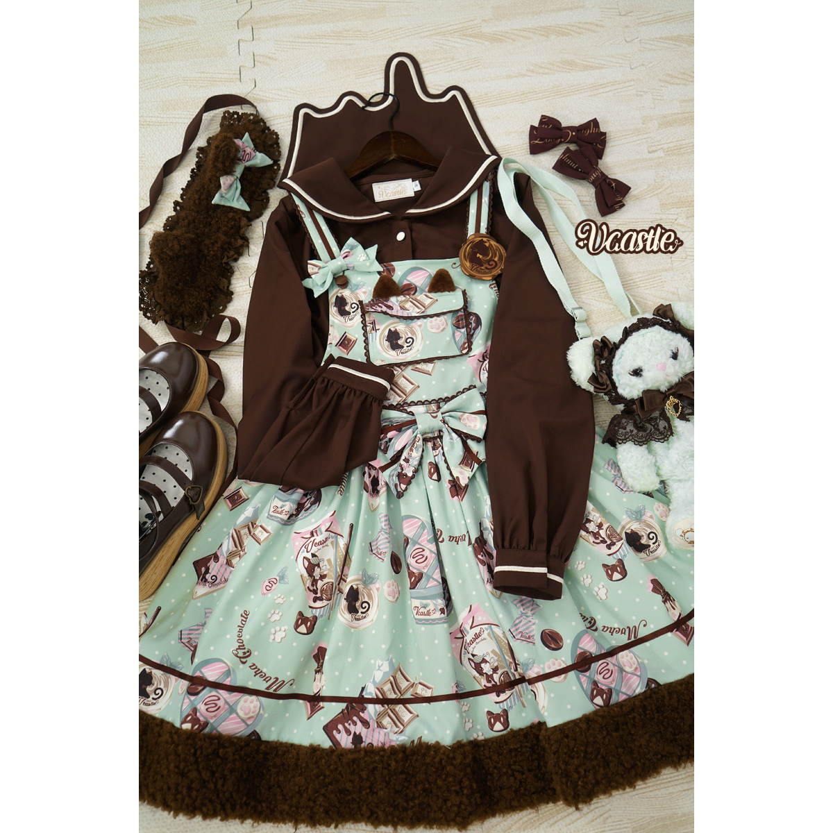 Mocha Chocolate メルティングセーラーブラウス ブラウン | tulle
