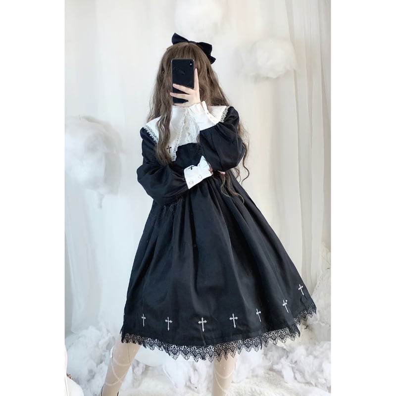 Nameless Poemつけ襟付きワンピース | tulle オンラインストア