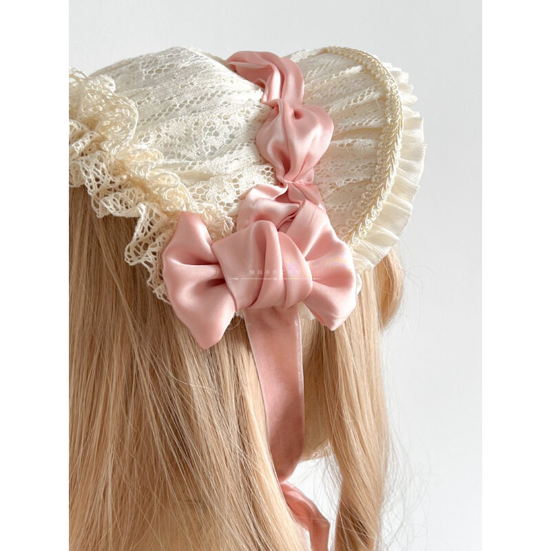 Victorian Maiden　リラックスレーシーボンネット　ボルドー Relax Lacy Bonnet by Victorian Maiden