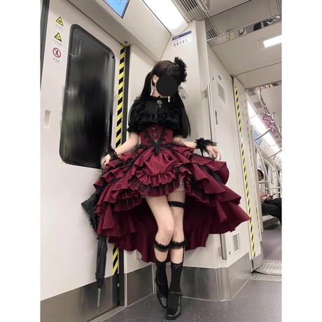 Raven Waltz フィッシュテールスカート　ボルドー