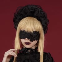 Glazed Flower Banquet ハーフボンネット　ブラック