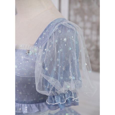 Deep Sea Girlワンピースドレス  サックス