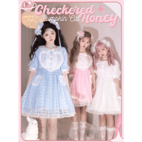 Checkered Honeyワンピース　ホワイト／select