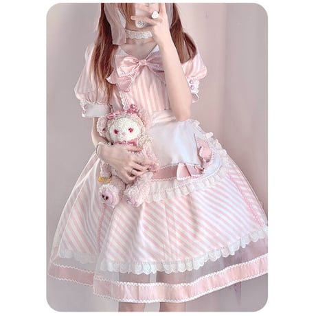 Stripe Waitressワンピース（PK）／Select