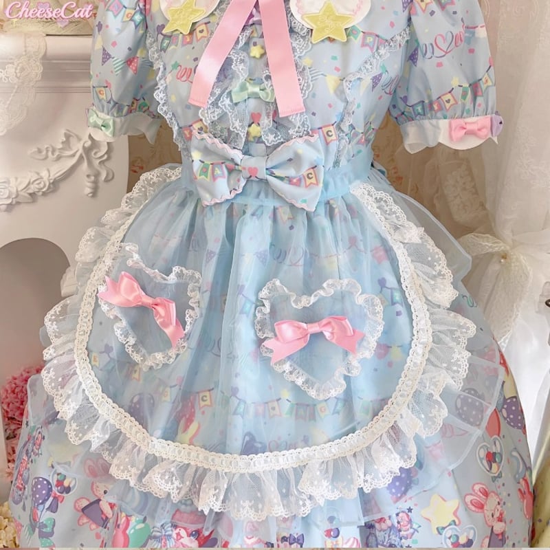 可愛い❣️jonnlynx リボン付きチュールエプロン JL225-5K987 レディース 可愛い❣️jonlynx リボン付きチュールエプロン JL225-5K987