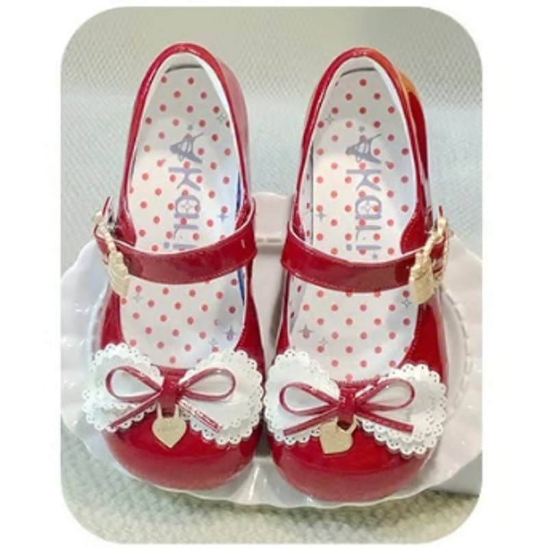 shushutong シュシュトン　花柄リボン付きブロックヒールパンプス shushutong シュシュトン 花柄リボン付きブロックヒールパンプス