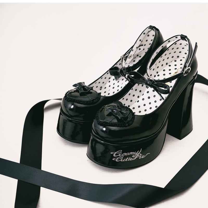 Sheep Puffプラットフォームシューズ ブラック | tulle オンラインストア