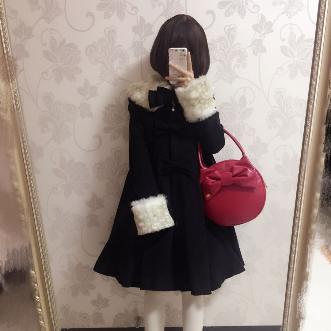 バンビファーロングコート ブラック | tulle オンラインストア