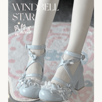 Windbell Starレーシーストラップシューズ  サックス