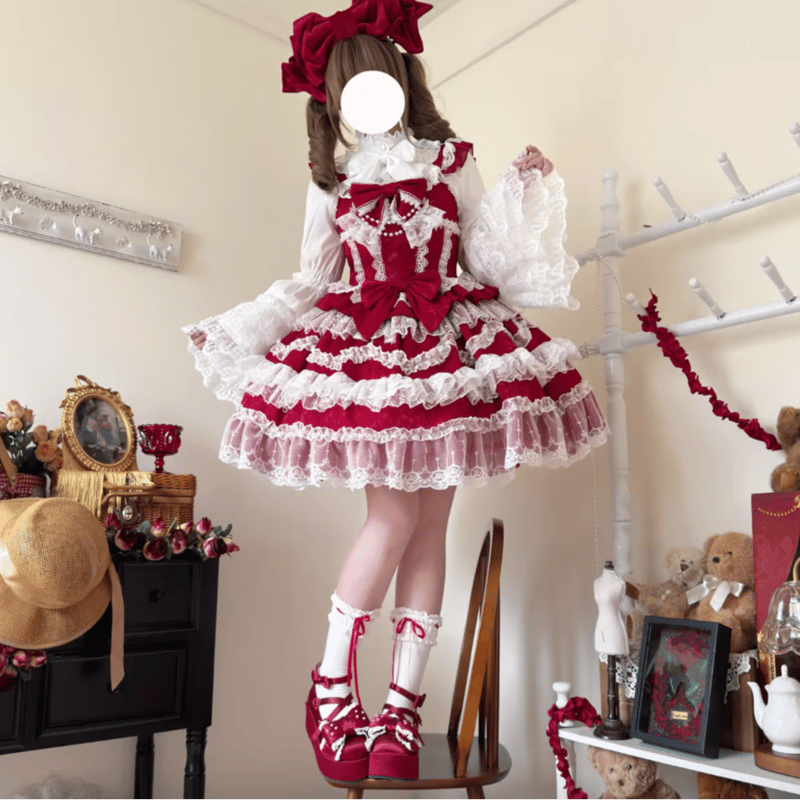 Tea Party Princessジャンパースカート ワイン | tulle オンラインストア
