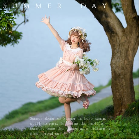 summer afternoon tea ワンピース　ピンク
