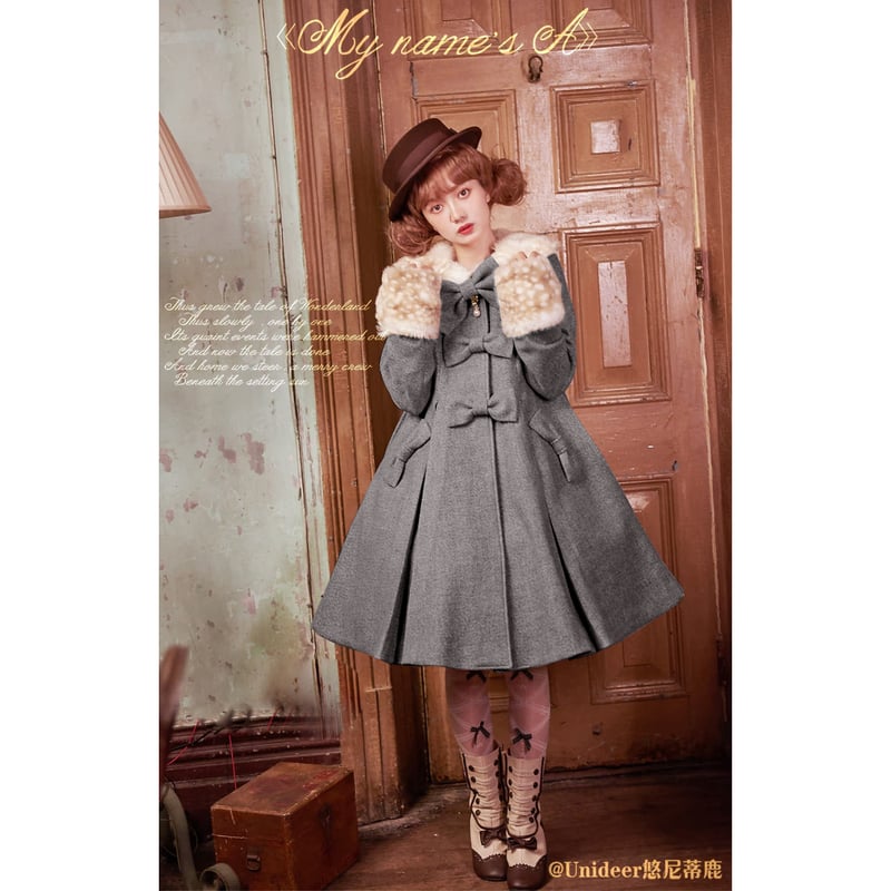 美品✨ 00s coquetteバンビ柄　フェイクファーコート【M】平成ガーリー 美品✨ 00s coquetteバンビ柄 フェイクファーコート【M】平成