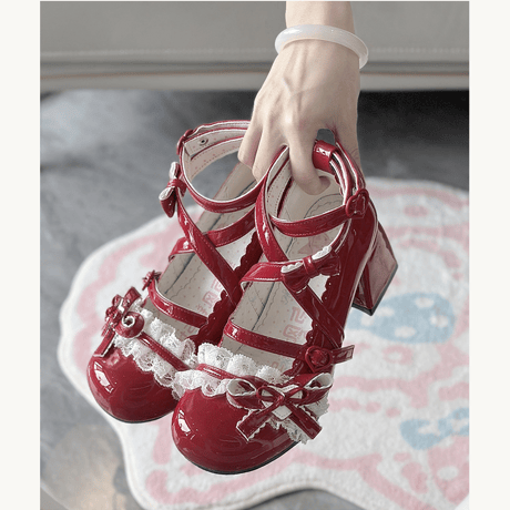 Windbell Starレーシーストラップシューズ  レッド