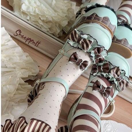Melting Choco ストラップシューズ  ミント