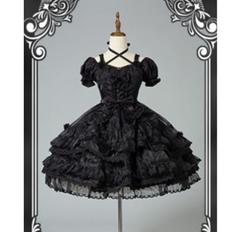 Millefile Lacyヘッドドレス＆ワンピースset　ブラック／select