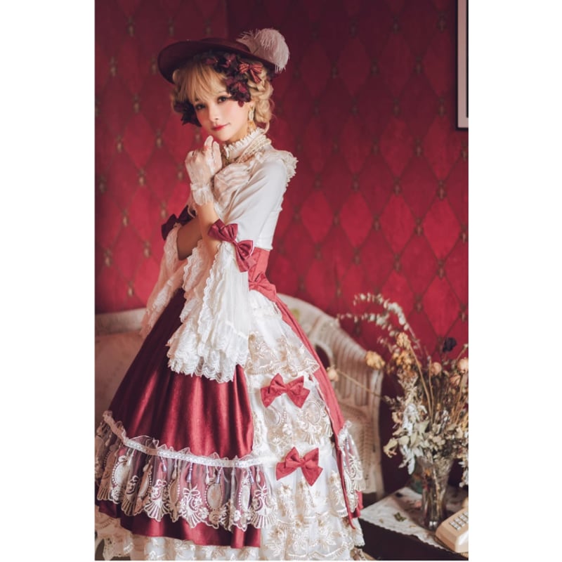 Elegant Salon Tea Party スカート ワイン／Select | tulle