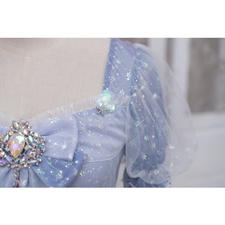 Deep Sea Girlワンピースドレス  サックス