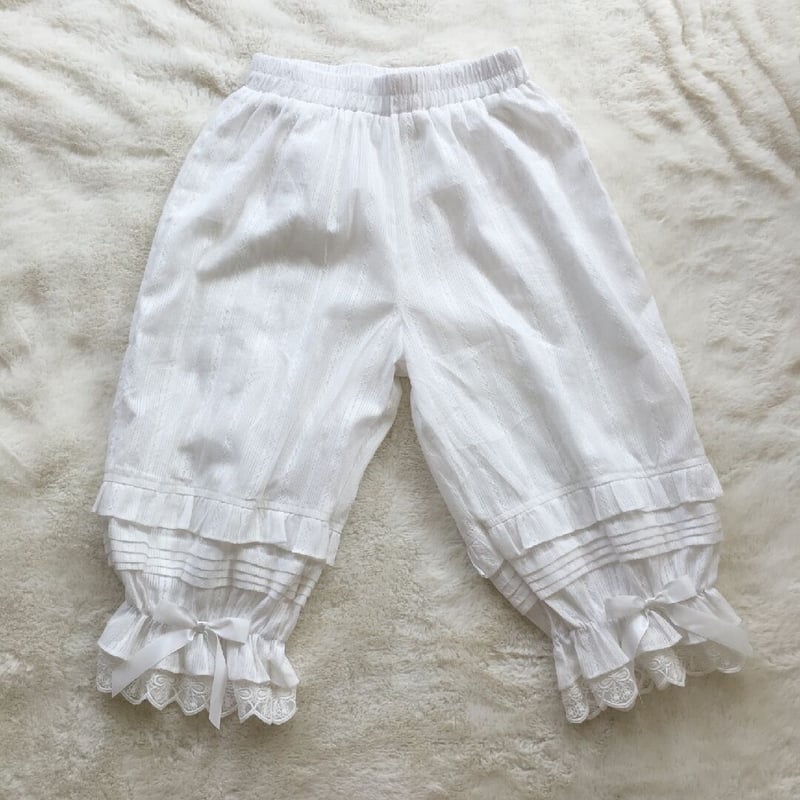 Organ pleatsロングドロワーズ ホワイト | tulle オンラインストア