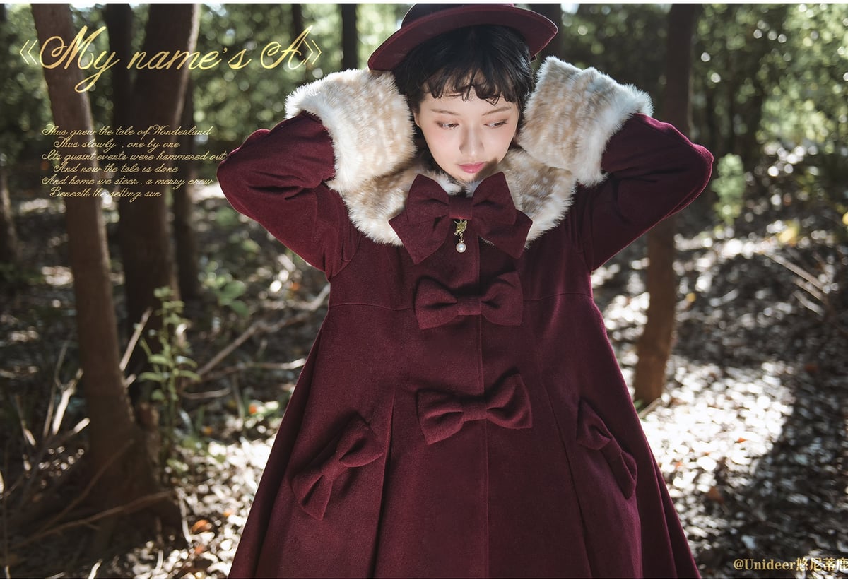 バンビファーロングコート ボルドー／select | tulle オンラインストア