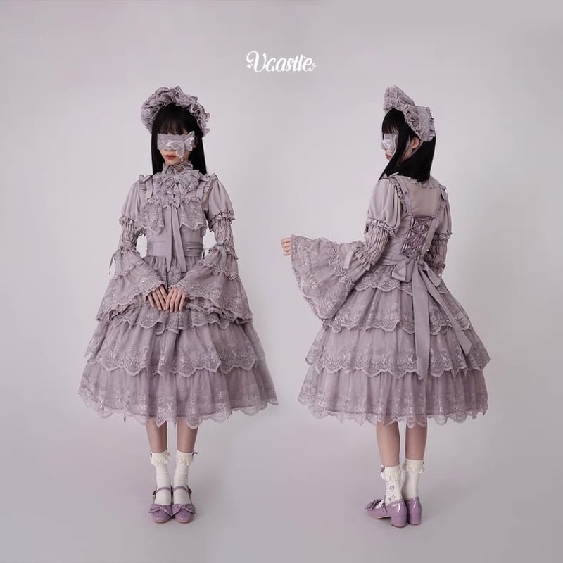 Flower Kittenジャンパースカート ラベンダー Flower Kitten JSK by Angelic Pretty