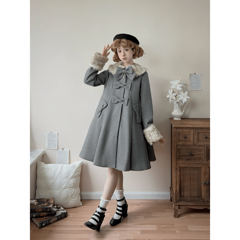 バンビファーロングコート グレー | tulle オンラインストア バンビファーロングコート グレー | tulle オンラインストア
