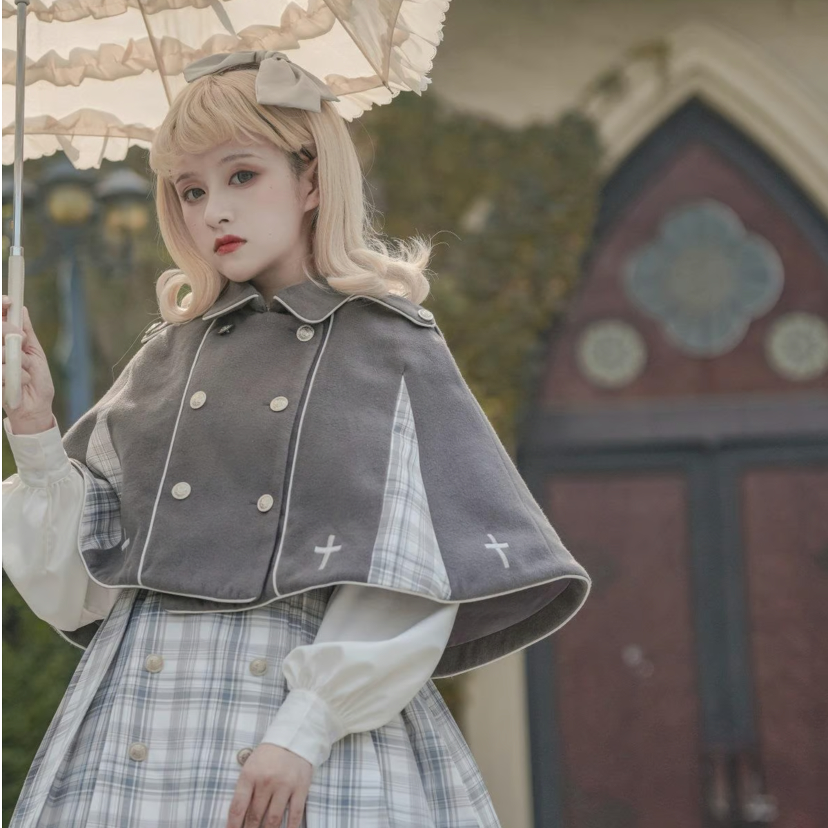 Little Detectiveケープ グレー | tulle オンラインストア