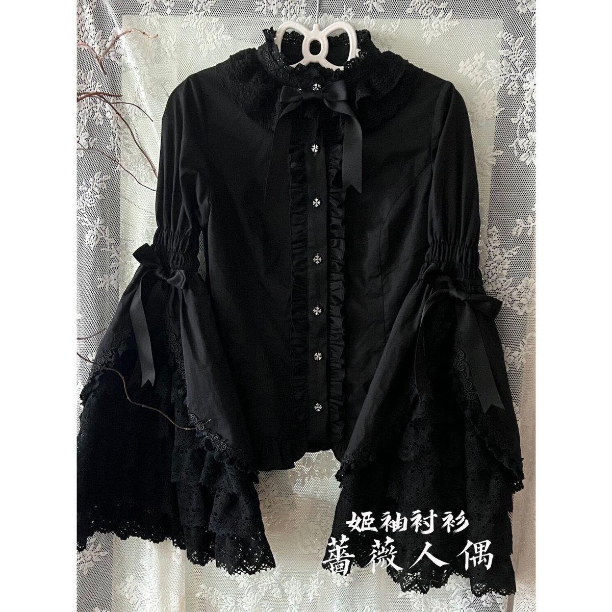 薔薇人形ブラウス ブラック／select | tulle オンラインストア