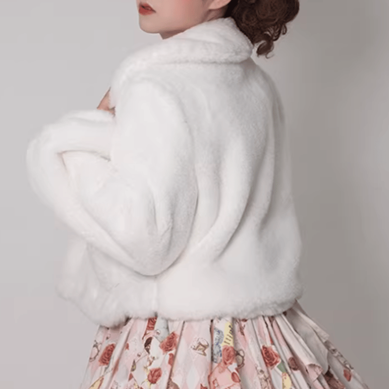 Heart Pocket Furショートコート ホワイト | tulle オンラインストア